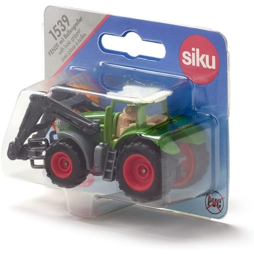 Traktorek Fendt z kleszczami do bel model metalowy SIKU S1539